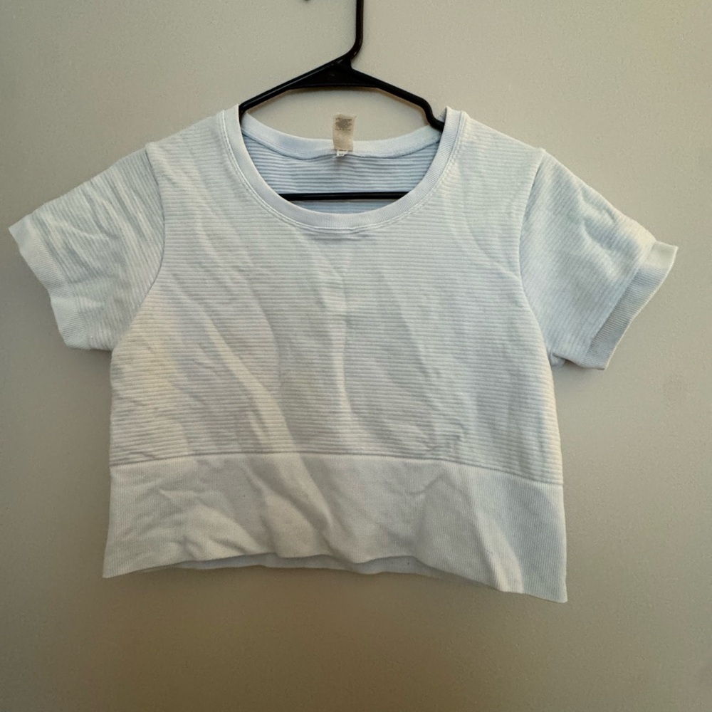 Aerie Light Blue Ribbed Top